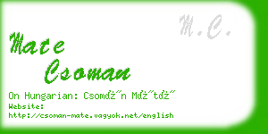 mate csoman business card